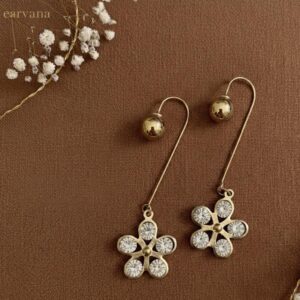 Crystal Bloom drop earrings